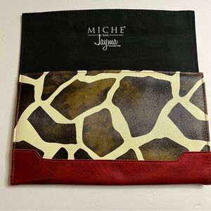 Miche Jayma red giraffe print Classic Bag Shell Interchangeable Handbag Cover